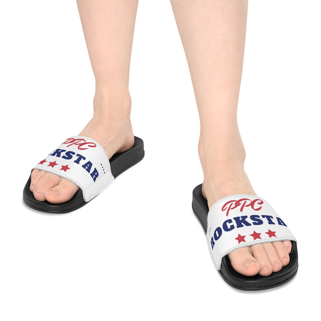 PPC Slide Sandals - PPC Rockstar - White/Black
